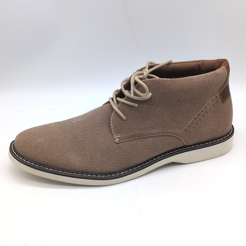 Madden Shoes Mens Dunkit Beige 10 Chukka Boots Faux Suede Ankle Lace Up